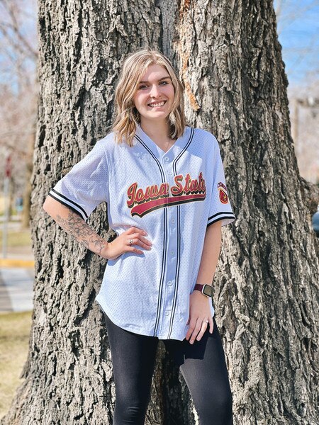 Pro Standard Iowa State White Mesh Baseball Shirt